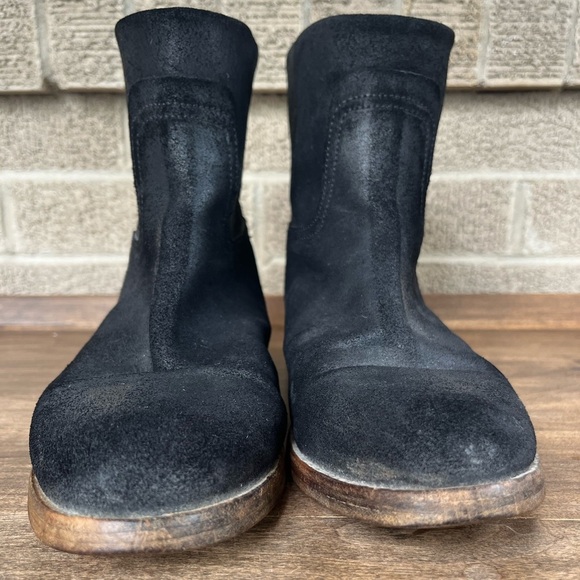 Rag & Bone Holly Black Suede Ankle Boots Size 38 - Picture 9 of 9